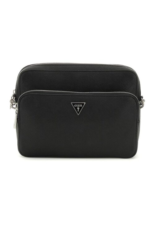 Geanta crossbody cu bareta dubla de piele ecologica Milano GUESS