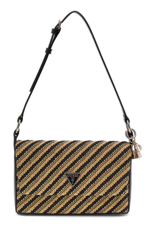 Geanta crossbody cu aspect tesut Emelda GUESS